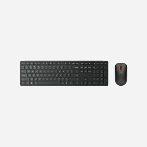 Clavier sans fil Lenovo 4X31S04810 RF + Bluetooth AZERTY français taille réelle avec souris incluse noir