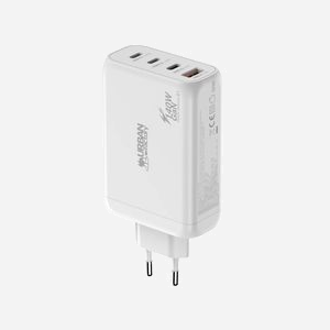 Chargeur Urban Factory PSC14UF universel 3 ports USB-C charge rapide 100-240V câble 2m blanc secteur - Miniature 2