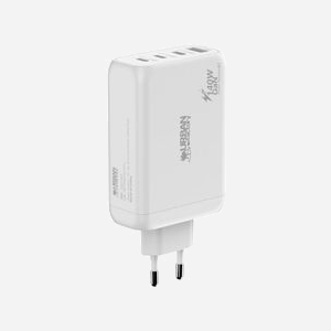 Chargeur Urban Factory PSC14UF universel 3 ports USB-C charge rapide 100-240V câble 2m blanc secteur - Miniature 3