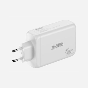 Chargeur Urban Factory PSC14UF universel 3 ports USB-C charge rapide 100-240V câble 2m blanc secteur - Miniature 4