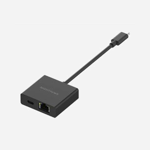 Adaptateur réseau NETGEAR Nighthawk USB Type-C vers Ethernet Gigabit avec fil noir USB2ETH-10000S - Miniature 1