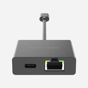 Adaptateur réseau NETGEAR Nighthawk USB Type-C vers Ethernet Gigabit avec fil noir USB2ETH-10000S - Miniature 3
