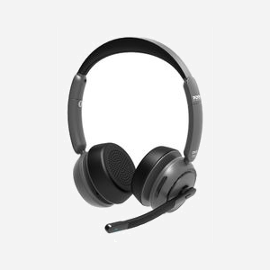 Casque Port Designs 912003 filaire et Bluetooth pour bureau 20-20000Hz portée 10m avec socle de chargement noir