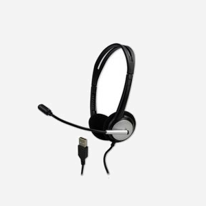 Casque-micro MCL MK1A99BZCSQMUSBAB USB Type-A filaire avec réduction de bruit pour bureau et visioconférence noir