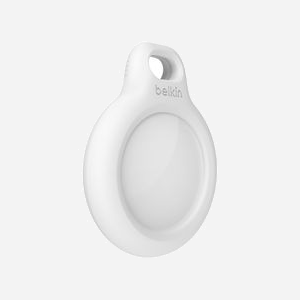 Belkin F8W974btWHT Anneau de protection avec cordon pour Apple AirTag système Twist and Lock blanc - Miniature 3