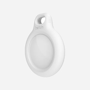 Belkin F8W974btWHT Anneau de protection avec cordon pour Apple AirTag système Twist and Lock blanc - Miniature 4