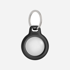 Belkin F8W973btBLK Anneau de Protection pour Apple AirTag avec Système Twist and Lock Noir et Attache Métal - Miniature 2