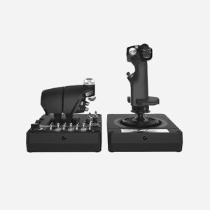 Système HOTAS Logitech G X56 RGB simulation de vol 189 commandes programmables aileron 16-bit USB 2.0 PC noir - Miniature 2