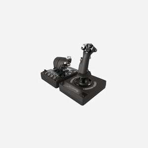 Système HOTAS Logitech G X56 RGB simulation de vol 189 commandes programmables aileron 16-bit USB 2.0 PC noir - Miniature 4