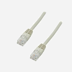 Câble modem ADSL MCL RJ11 mâle/mâle 2 mètres ivoire pour connexion box internet et prise téléphonique