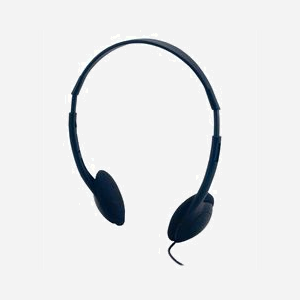 Casque audio MCL CSQ-HEAD/N stéréo filaire avec arceau ajustable et contrôle du volume intégré noir