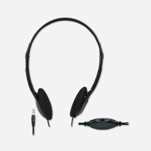 Casque audio MCL CSQ-HEAD/N stéréo filaire avec arceau ajustable et contrôle du volume intégré noir - Miniature 2