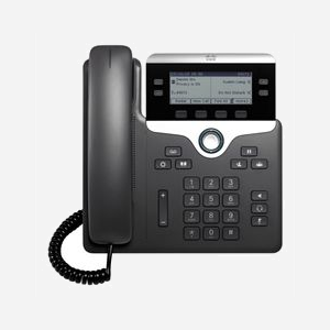 Téléphone IP Cisco 7841 4 lignes écran LCD 3.5" 396x162 pixels codecs G.711a G.722 G.729A iLBC noir argent - Miniature 2