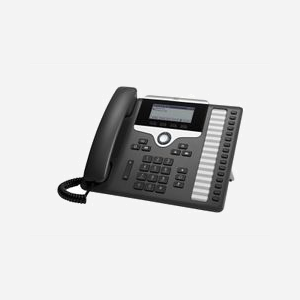 Téléphone IP Cisco 7861 16 lignes écran LCD 3.5" 396x162 pixels codecs G.711a G.722 G.729A iLBC noir argent