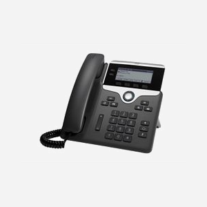 Téléphone IP Cisco 7821 2 lignes écran 3.5" 396x162 pixels combiné filaire noir argent codecs G.711a G.722 G.729