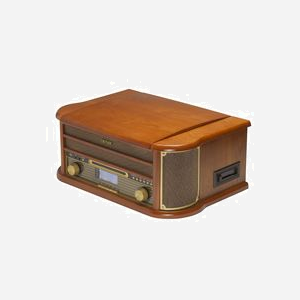 Platine vinyle Denver MRD-51 3 vitesses 33/45/78 tr/min 5W RMS écran LCD boîtier bois marron 230V - Miniature 4