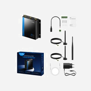 Routeur industriel Cudy IR02 4G LTE Cat 4 Wi-Fi N150 Fast Ethernet RS-232/485 boîtier métal noir - Miniature 4