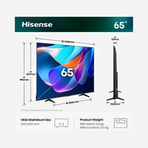 Téléviseur Hisense 65A6S 65" 4K Ultra HD Smart TV VIDAA Dolby Vision DTS Virtual:X WiFi noir - Miniature 2