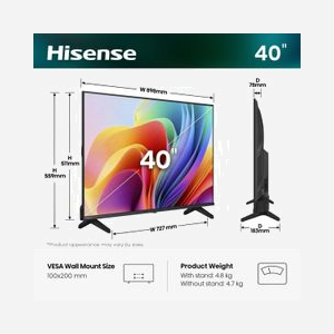 Téléviseur Hisense 40A49S 40" Full HD Smart TV DLED 1920x1080 WiFi Ethernet DVB-T2/S2/C noir 9,5ms - Miniature 2