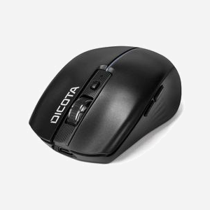 Souris DICOTA D32044B optique sans fil RF Wireless Bluetooth USB Type-A 1600 DPI ambidextre 3 boutons programmables noire - Miniature 3