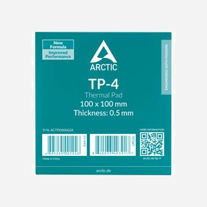 Pad thermique ARCTIC TP-4 100x100x0.5mm 3.4g/cm³ gris pour dissipateurs thermiques composants électroniques - Miniature 2