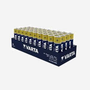 Piles Varta Longlife AA alcalines usage unique pack de 40 unités 1.5V format LR6 en blister - Miniature 2