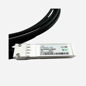 Câble BlueOptics SFP-10G-DAC1M-BL Direct Attach Copper 10G SFP+ vers SFP+ 1m Noir Argent - Miniature 2