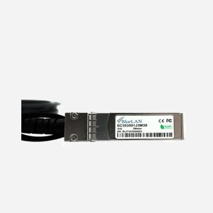 Câble BlueOptics SFP-10G-DAC1M-BL Direct Attach Copper 10G SFP+ vers SFP+ 1m Noir Argent - Miniature 3