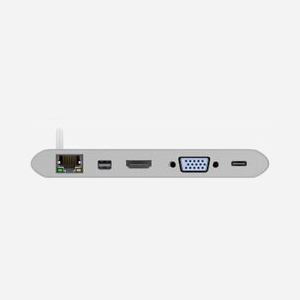 Station d'accueil Goobay 62113 USB-C 3.2 Gen 1 avec HDMI VGA DisplayPort 3x USB-A Ethernet lecteur SD/microSD argent - Miniature 5