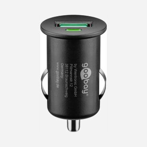 Chargeur voiture Goobay 45162 USB Quick Charge 3.0 18W 2.4A 12/24V allume-cigare pour smartphone et tablette noir