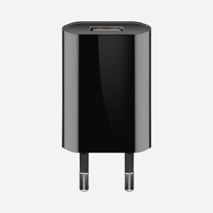 Chargeur secteur Goobay 45293 USB 2.0 universel 5V 100-240V avec câble 1m protection surchauffe noir - Miniature 2