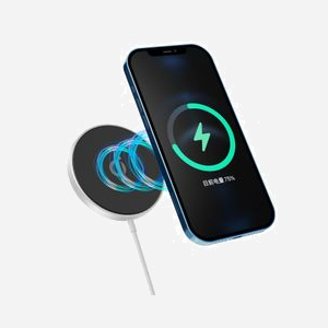 Chargeur sans fil eSTUFF ES638100 MagSafe 15W aluminium compatible iPhone 12/13 et smartphones Qi avec charge rapide - Miniature 1