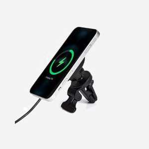 Chargeur voiture eSTUFF ES638130 magnétique sans fil 15W pour iPhone 12/13 avec support aération aluminium
