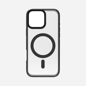 Coque eSTUFF INFINITE HELSINKI ES67141102 pour téléphone avec 86% plastique recyclé aimant MagSafe béquille noir transparent - Miniature 2