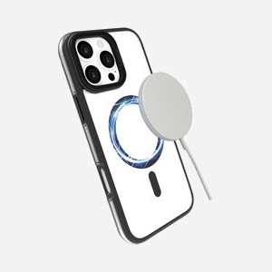 Coque eSTUFF INFINITE HELSINKI ES67141102 pour téléphone avec 86% plastique recyclé aimant MagSafe béquille noir transparent - Miniature 3