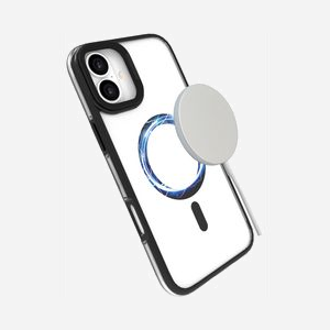 Coque eSTUFF ES67141101 INFINITE HELSINKI pour téléphone avec béquille caméra 86% plastique recyclé noir transparent - Miniature 3