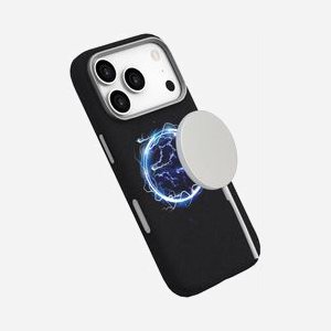 Housse eSTUFF ES67160029 INFINITE VENICE pour téléphone 86% matériaux recyclés cuir PU pomme noir avec aimant