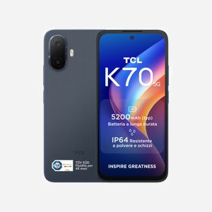 Smartphone TCL K70 5G Snapdragon 4 Gen 2 2.2GHz 4GB LPDDR5 128GB écran 6.8" caméra 50MP Android 16.0 bleu - Miniature 1