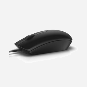 Souris filaire DELL MS116 optique LED 1000 DPI connexion USB avec câble intégré coloris noir - Miniature 2