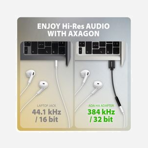 Carte son externe Axagon ADA-HA USB 2.0 canaux 32-bit 101dB SNR jack 3.5mm Dolby Atmos noire - Miniature 5