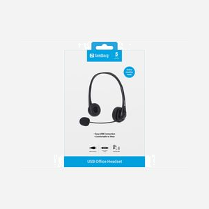 Casque audio Sandberg USB Office Headset avec microphone réglage volume intégré connexion USB pour téléphonie Internet - Miniature 3