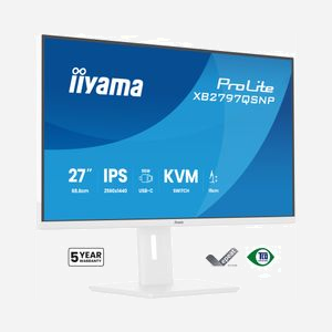 Écran iiyama ProLite XB2797QSNP-W1 27" 2560x1440 Quad HD LCD mat 16:9 178° hub USB 3.2 réglable blanc