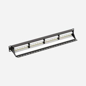 Panneau de brassage Microconnect PP-004 19" UTP Cat.6 24 ports 1U avec connecteur IDC double pour rack réseau - Miniature 2