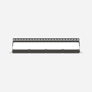 Panneau de brassage Microconnect PP-004 19" UTP Cat.6 24 ports 1U avec connecteur IDC double pour rack réseau - Miniature 3