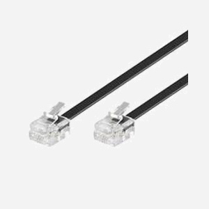 Câble téléphonique Microconnect MPK191 RJ11 6P/4C 15 mètres noir pour téléphone et modem