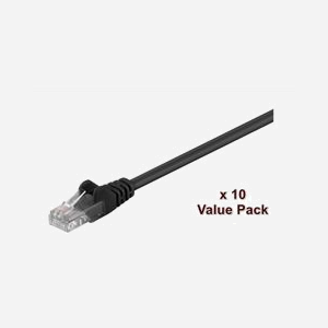 Câble réseau Microconnect V-UTP503SVP Cat5e U/UTP 3m noir RJ45 100MHz avec protection de verrouillage - Miniature 1