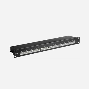 Panneau de brassage Microconnect PP-014 CAT6 24 ports 19 pouces 1U pour réseau Ethernet RJ45