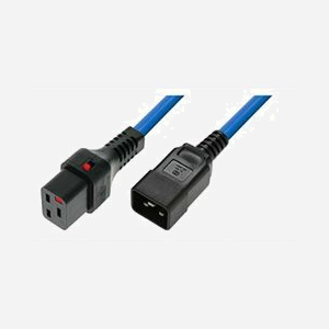 Câble d'alimentation Microconnect PC1376 IEC Lock C19/C20 3m bleu avec protection anti-déconnexion