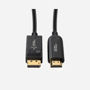 Câble optique actif Microconnect DisplayPort 1.4 vers HDMI 2.0 30m fibre optique et cuivre noir DP-HDMI-3000V1.4OP - Miniature 2
