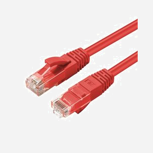 Câble réseau Microconnect MC-UTP6A20R Cat6a U/UTP 10 Gbit/s 500 MHz RJ45 plaqué or rouge 20 mètres